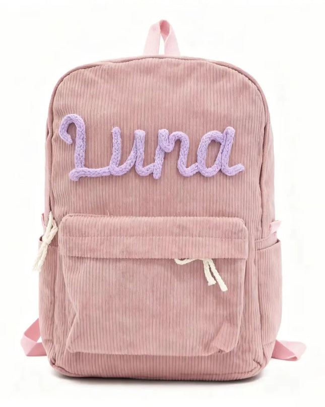 Cord Rucksack Unisex mit Stickerei