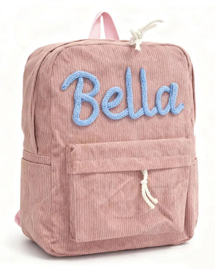 Cord Rucksack Uni & Freizeit Pink-Blau