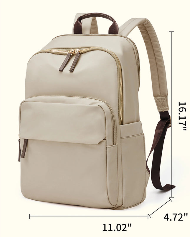 Uni Rucksack Damen mit Laptopfach Khaki