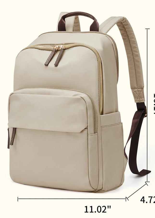 Uni Rucksack Damen mit Laptopfach Khaki