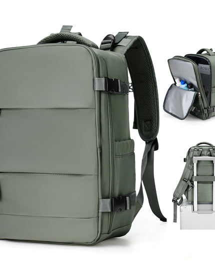Laptop Rucksack 20-35L für Reisen Grün