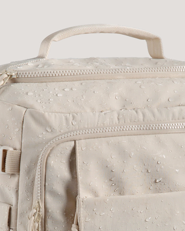Laptop Rucksack 15,6 Zoll Beige erweiterbar