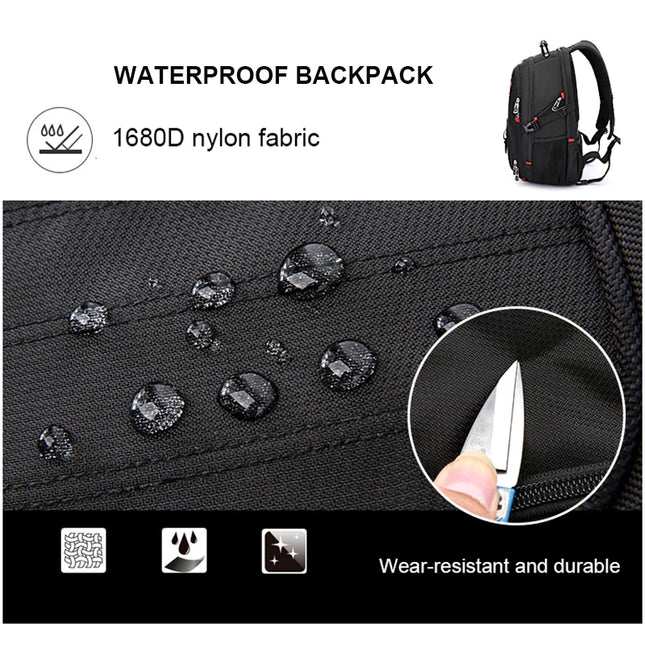 Laptop Rucksack mit USB-Anschluss 17 Zoll