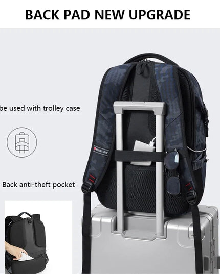 Laptop Rucksack 17 Zoll Camouflage Grau