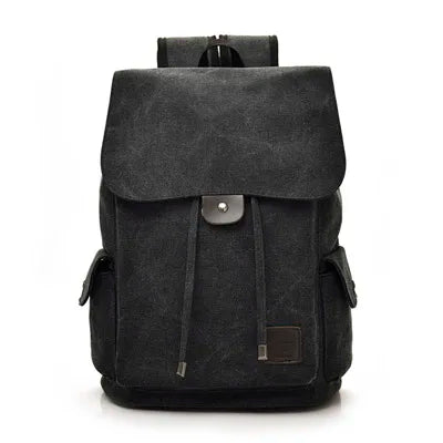 Schulrucksack Canvas 20-35L Schwarz