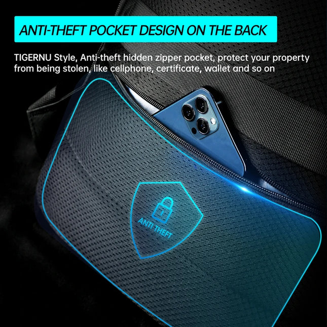 Anti-Diebstahl Laptop Rucksack Grau
