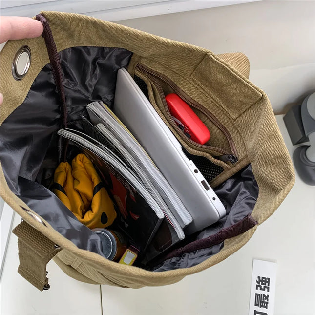 Robuster Canvas Rucksack für Herren
