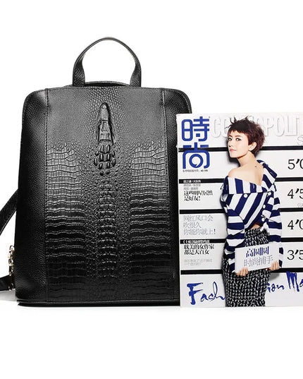 Leder Rucksack Damen A4 & Laptop Rot