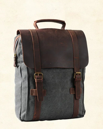 Canvas Rucksack Khaki 20-35 Liter