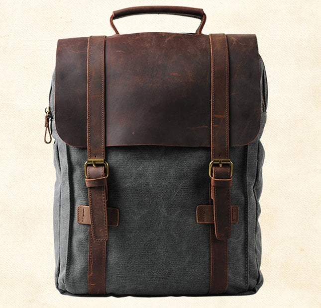 Schulrucksack Canvas Blau 20-35 Liter