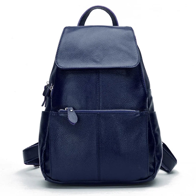 Damen Leder Rucksack mit Diebstahlschutz