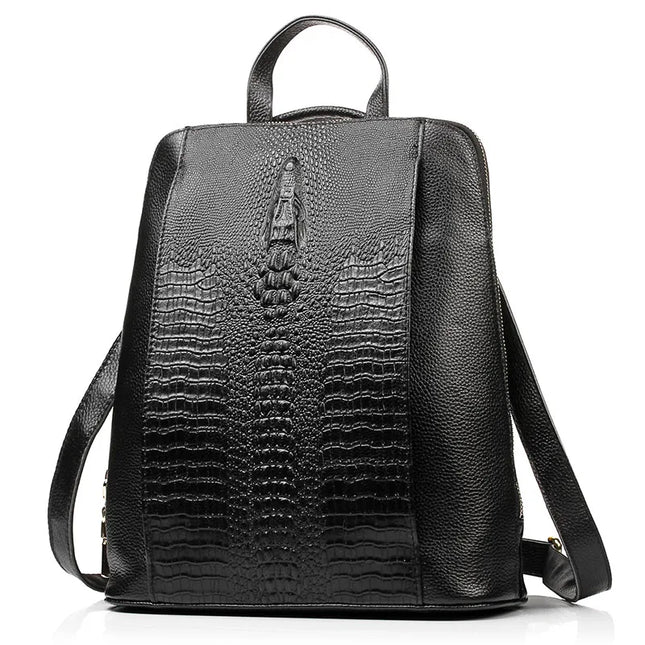 Leder Rucksack Damen A4 & Laptop Weiß