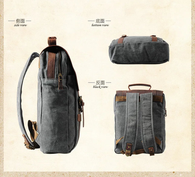 Herren Rucksack Vintage Canvas – 20-35L