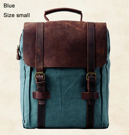 Schulrucksack Canvas Blau 20-35 Liter