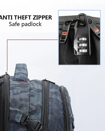 Laptop Rucksack 17 Zoll Camouflage Rot