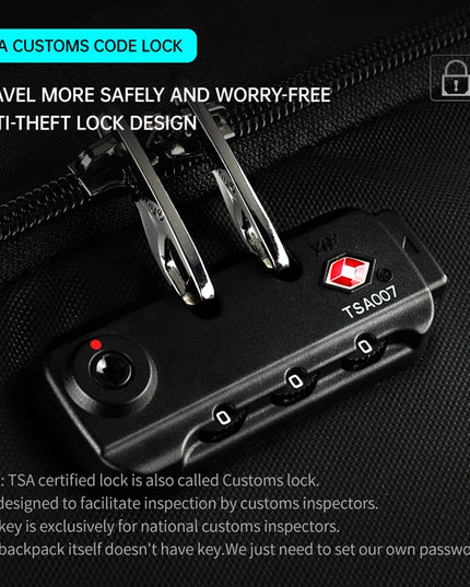 Anti-Diebstahl Laptop Rucksack Grau