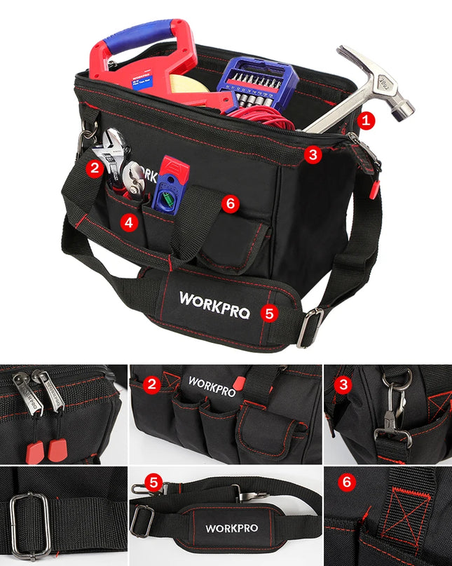 Werkzeugtasche 600D Polyester Schwarz
