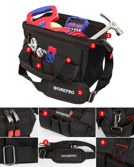 Werkzeugtasche 600D Polyester Schwarz