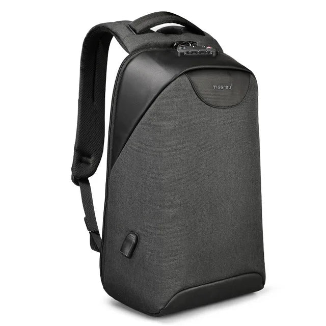 Anti-Diebstahl Laptop Rucksack Schwarz