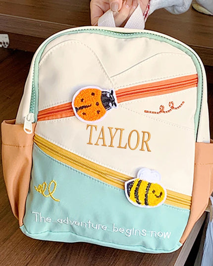 Schulrucksack mit Stickerei – Motiv Biene