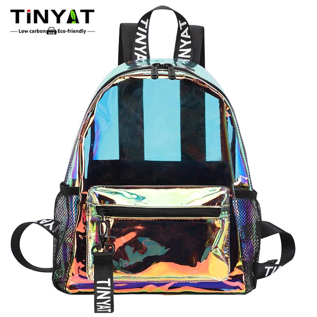 Schulrucksack PVC Klar 13L Laser