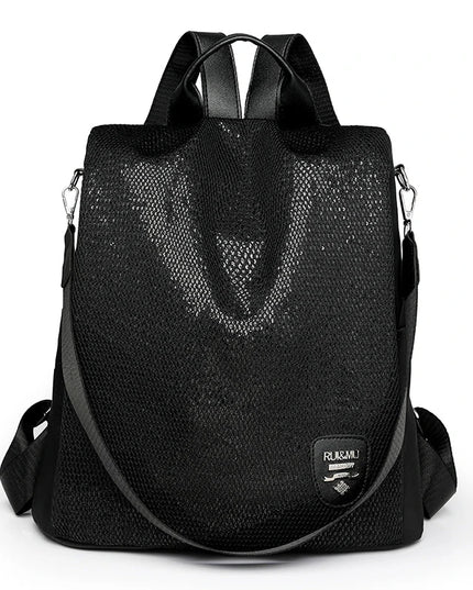 Anti-Diebstahl Rucksack Damen Schwarz