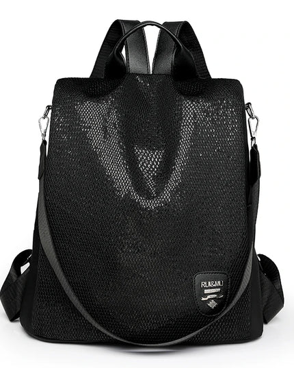 Anti-Diebstahl Rucksack Damen Schwarz