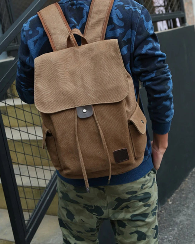 Schulrucksack Canvas 20-35L Braun