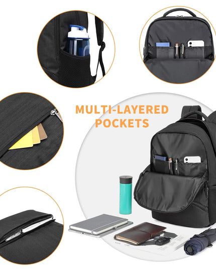 Laptop Rucksack Kono Schwarz mit USB-Port