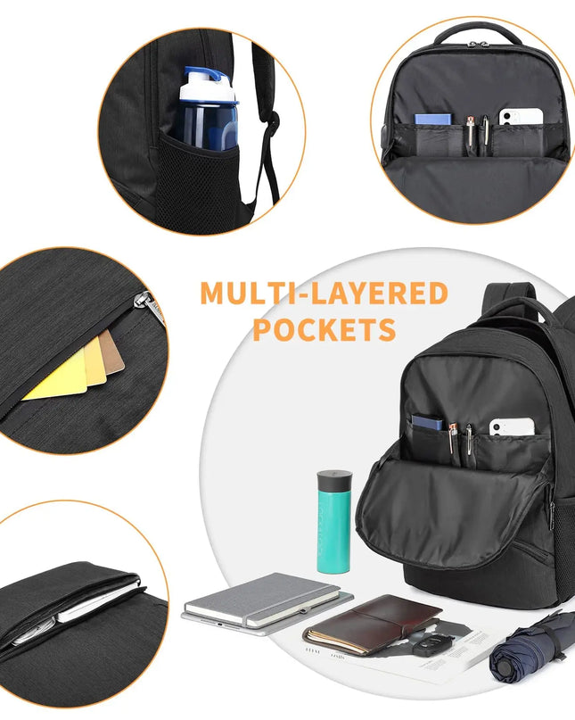 Laptop Rucksack Kono Schwarz mit USB-Port