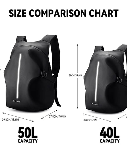 Schulrucksack Wasserdicht 40L Schwarz