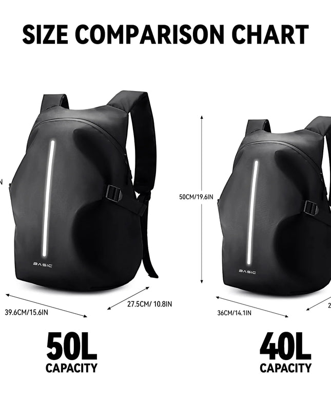 Schulrucksack Wasserdicht 40L Schwarz