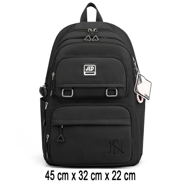 Schulrucksack Teenager Mädchen Schwarz