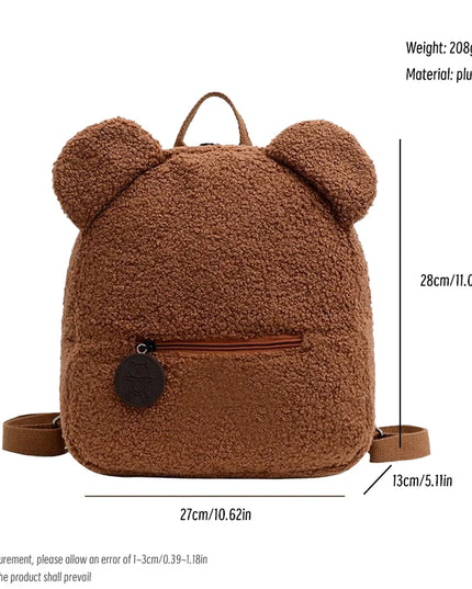 Schulrucksack Plüsch Tierohren – Rosa & Süß