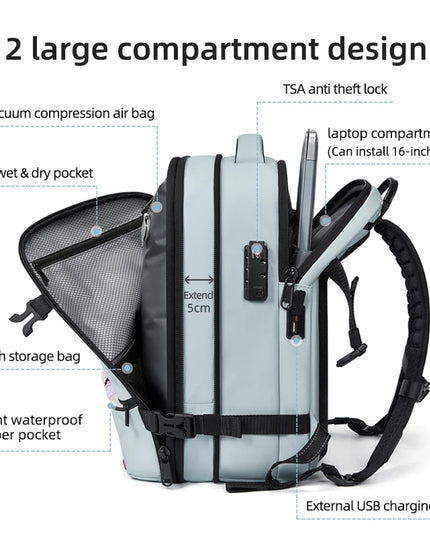 Laptop Rucksack 16 Zoll USB Pink