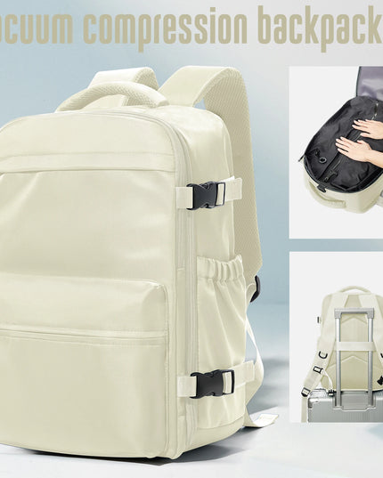 Laptop Rucksack erweiterbar 20-35L Beige
