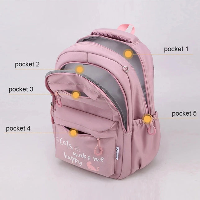 Schulrucksack Teenager Mädchen Pink
