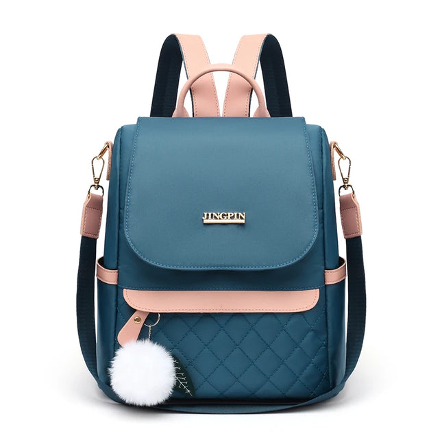 Damen Rucksack Blau mit Handyfach