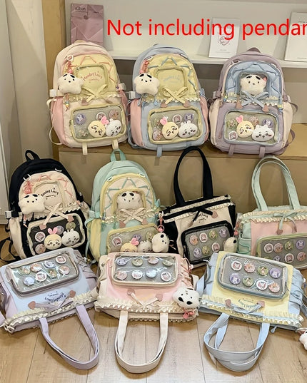 Leichter Schulrucksack Set mit Schleife
