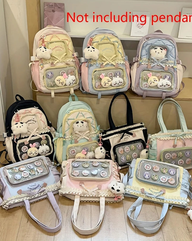 Leichter Schulrucksack Set mit Schleife