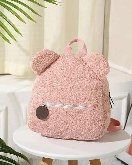 Schulrucksack Plüsch Tierohren – Rosa & Süß