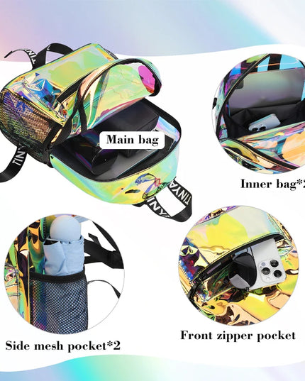 Schulrucksack PVC Klar 13L Laser