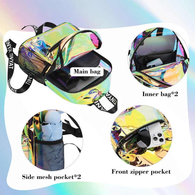 Schulrucksack PVC Klar 13L Laser