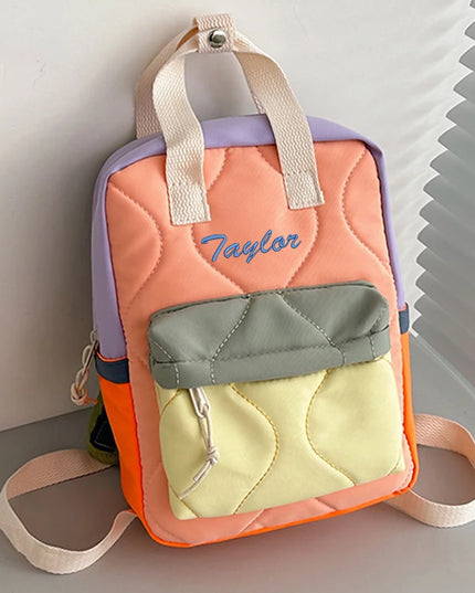 Schulrucksack mit Stickerei – Motiv Brot