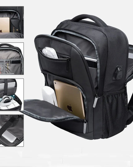 Laptop Rucksack mit USB-Port Blau