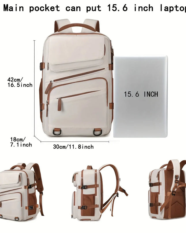 Business Rucksack erweiterbar Schwarz