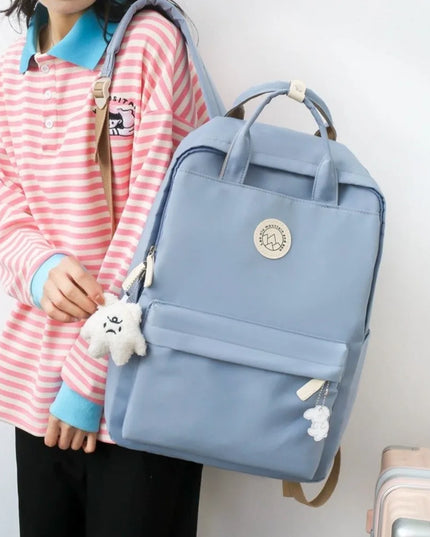 Uni Rucksack Nylon Blau – wasserdicht