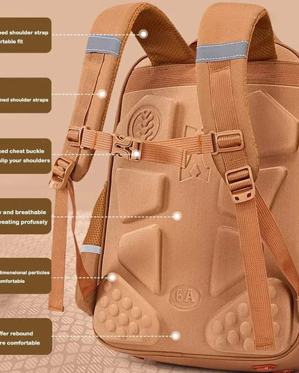 Schulrucksack Capybara Design Blau-Pink