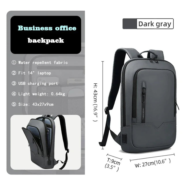 Laptop Rucksack Dunkelgrau 15,6 Zoll