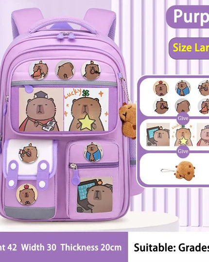 Schulrucksack Capybara Large Lila